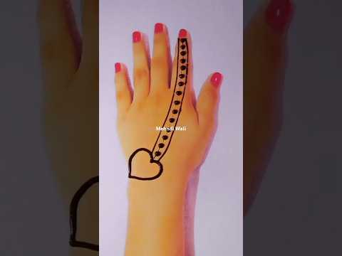 Easy ❤ Shape Mehndi Design #mehndi #easymehndi #dil #trending #youtubeshorts #shorts #viral