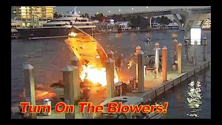 #BoatExplosion at 15th Street Fisheries Ft Lauderdale, Florida 12-23-2024