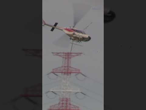 Helicopter Bell 206B spraying flight/ヘリコプター散布#helicopter spraying