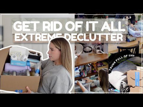 THROWING EVERYTHING OUT IN 2024 / Decluttering, Organizing, & Cleaning! Whole House Declutter