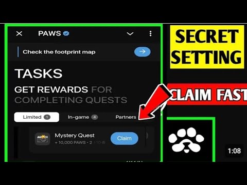 Paws New Mystery Quest 20 Dec | How To Claim Paws New Mystery Quest | Paws Airdrop