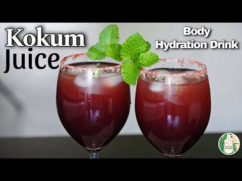 1 minute Kokum Juice | Body hydration drink | Kokum sharabat recipe - Sattvik Kitchen