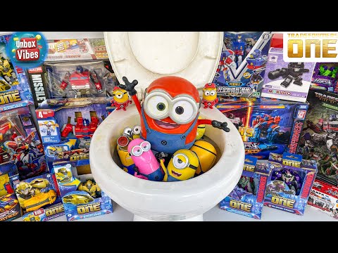 Satisfying with Unboxing DESPICABLE ME 4 Toys 🍌 MINIONS "Toilet Bowl Sucks" ft. TRANSFORMERS Toys