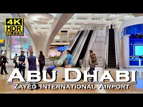 Zayed International Airport 🇦🇪 Abu Dhabi , 4K60fps HDR Dolby Atmos 💖 Etihad Airways 👀 Walking Tour