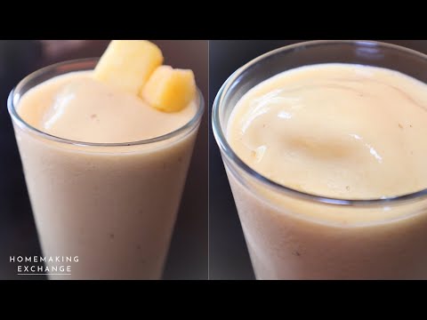 Pineapple Mango Banana Smoothie | Thick and Creamy Pineapple Mango Smoothie