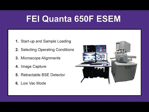 FEI Quanta 650F ESEM Training