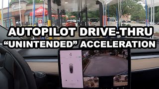 Autopilot "Unintended" Acceleration at the Chick-Fil-A!