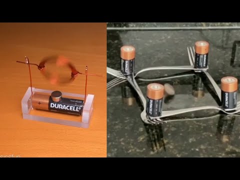 Magnetic field experiments | Magnetic force | Experiments with battery | Simple Motor at home  |