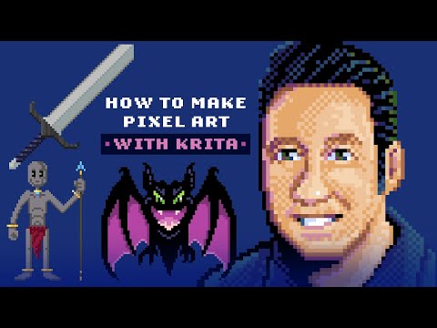 Krita Pixel Art Tutorial 🟥🟦🟩