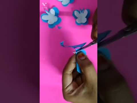 cute butterfly making#paper butterfly#shorts#viral#video