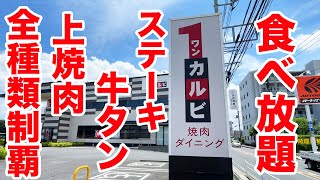 【120分食べ放題】ステーキ＆牛タン＆上焼肉の全種類を制覇してきた！！