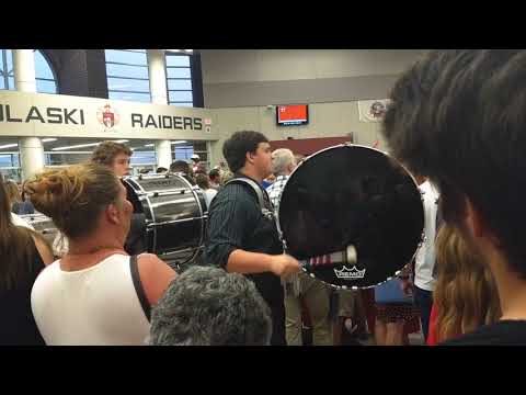 Pulaski marching band drumline after 2018 graduation