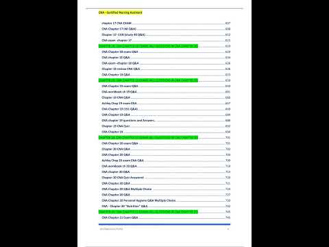 COMPLETE CNA CERTIFIED NURSING ASSISTANT CHAPTER 1   25 EXAMS QUESTIONS AND ANSWERS 2025 VERIFIED AN