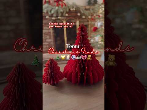 🎄🧸Christmas Aesthetic Decor from Temu #temu #temuhaul #christmasdecor #holidays #shorts #cozy