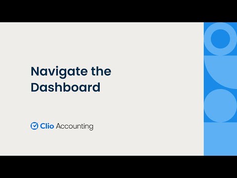 Navigating the Dashboard in Clio Accounting