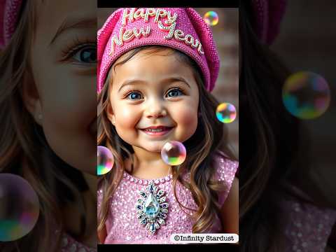 🎆Little Girls dancing to a New Year music สาวน้อยน่ารักมากรอเค้าท์ดาวน์ค่ะ #happynewyear2025,