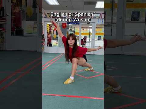 English Or Spanish? …Mid Wushu Training Be Like: #martialarts #kungfu #shorts