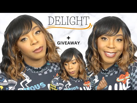 Mayde Beauty Human Hair Blend Mocha Wig - DELIGHT +GIVEAWAY --/WIGTYPES.COM