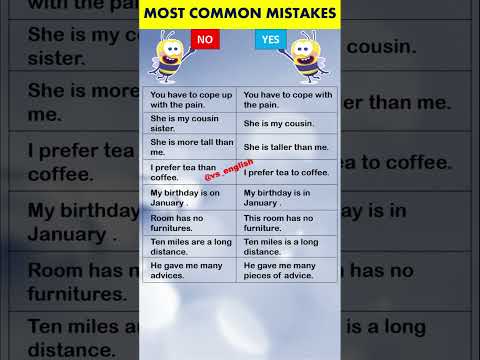 Most Common Mistakes in English Sentences You Need to Avoid! #grammarmistakes #shorts  VS ENGLISH