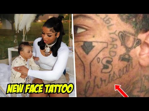 Blueface Shows Off New Chrisean Rock Face Tattoo While In Prison