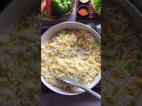 street style schezwan egg fried rice