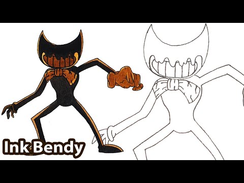 How to draw Ink Bendy - Friday Night Funkin: Indie Cross