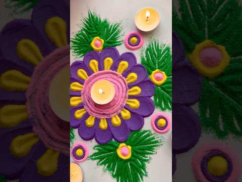 Easy Diwali Rangoli #diwalispecial #rangoli #shorts