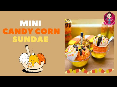 Let’s Fake Bake Cand Corn Ice Cream Sundae! #fakebake #candycorn #peepthisyall