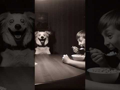 El perro que come cereal. #madrugada #perrosgraciosos #perritos #perros #paranormal #creepy