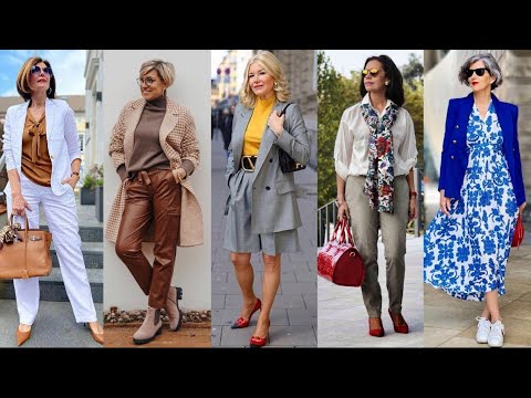 Outfit Ideas For 60 Year Old Woman | Clothes for Women at 50 | Fashion Style for  Over 50