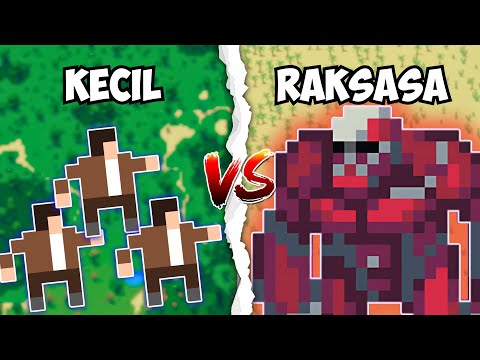 100 MANUSIA KECIL VS 100 RAKSASA - WorldBox Indonesia