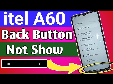 itel a60 back button not show // back button settings