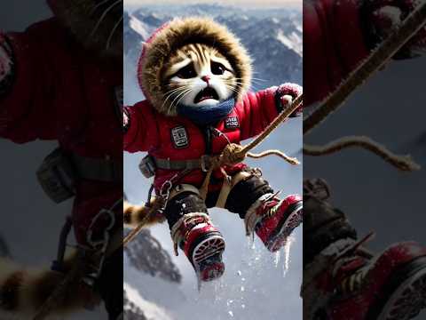 cat fall from Everest  #cat #kitten #aicatshorts #aicatstories #shorts #shortsfeed #aicats