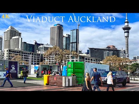 Auckland City Walk 2024 | Viaduct Harbour and Wynyard Quarter | New Zealand Walking Tour 4K