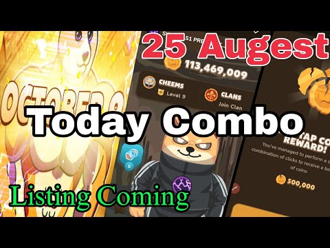 25 Augest memefi daily secret combo// memefi listing Full guide video