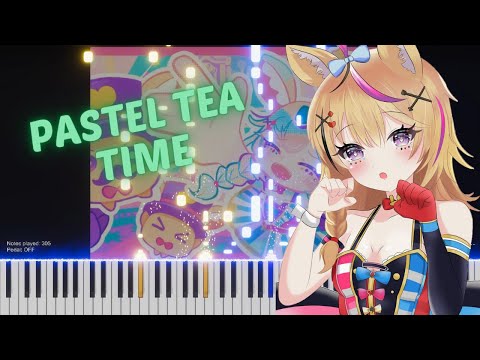 「Pastel Tea Time」Omaru Polka - Piano Cover Synthesia Tutorial  - 尾丸ポルカ【ホロライブピアノ・ソロ】