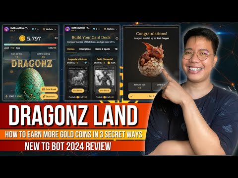 Dragonz Land - 3 Secret Ways To Earn More Gold Coins Here | New Tap To Earn TG Bot 2024