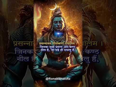 Rudrashtakam-4|चलत्कुण्डलं शुभ्र नेत्रं विशालं/namami shamishan nirvan roopam🕉️#shorts #rudrashtakam