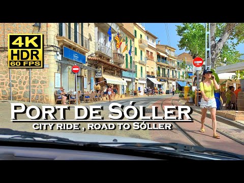 Port de Sóller Mallorca 4K 60fps HDR Dolby Atmos 💖 The best places 👀 car trip , city ride