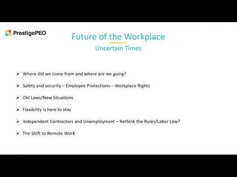 PrestigePEO Presents Managing Employees During COVID 19 and the Future of the Workplace 121620