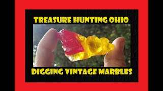 Dump Digging Archaeology - Vintage Marbles - ACL Bottles - Antiques - Bottle Digging - Art Glass -