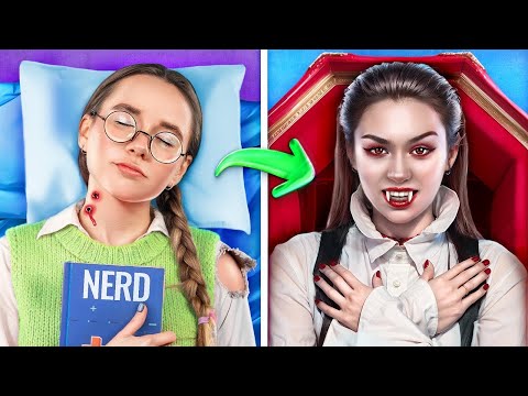 ¡Cómo Convertirse en un Vampiro! De Chica Nerd a Vampiro Popular | DESPERTÉ SIENDO UN VAMPIRO