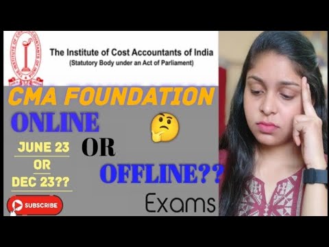 CMA FOUNDATION Offline Exams Kabse Hai🤔?CMA Foundation Exams|| Latest Update|| Aditi Kashyap