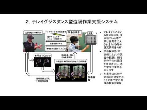 第12回TIAシンポジウムかけはし講演（医療関係作業用テレイグジスタンス型 遠隔作業支援システムの開発）