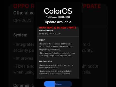 OPPO RENO 12 5G SEPTEMBER UPDATE AVAILABLE #opporeno125g #android14