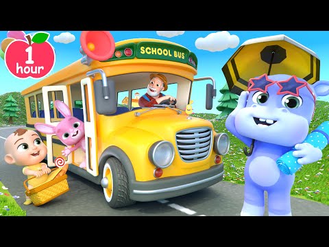 Wheels on The Bus Bear Hippo Monkey +More Lalafun Nursery Rhymes & Kids Songs