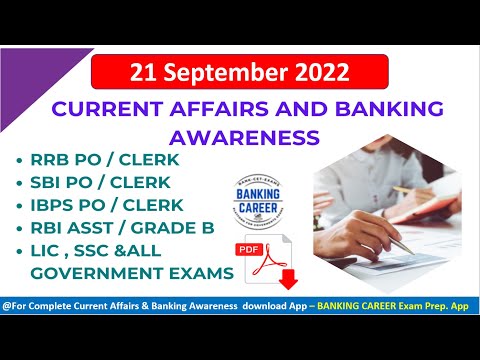 21 Sept 2022 II  Current Affairs & Banking Awareness II CNA