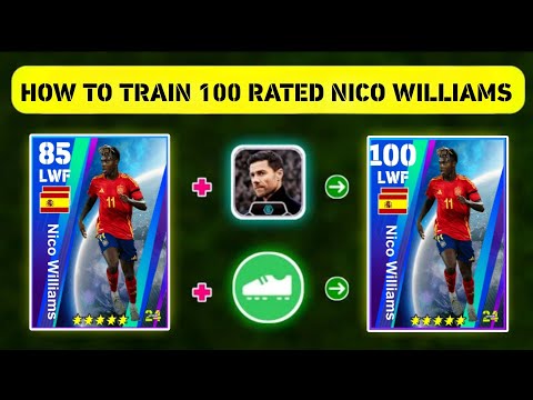 How To Train 100 RATED Nico Williams IN EFOOTBALL 2025 MOBILE