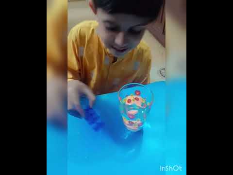 Mustafa experimenting density of materials #scienceexperiment #mustafa #density #materials