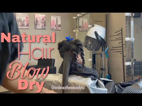 Natural Hair Stylist Blow Drying with Tips and Tricks